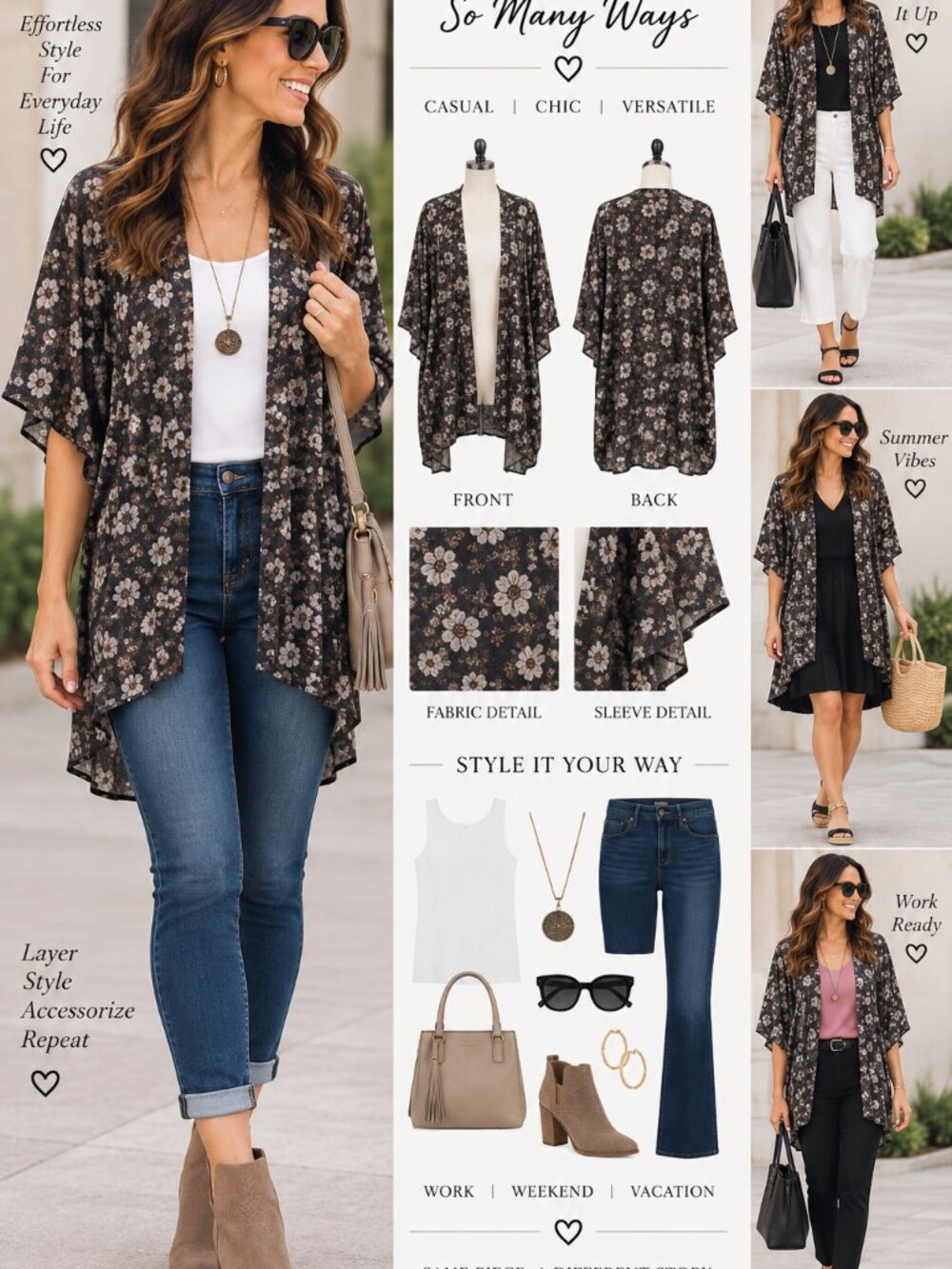 Lane Bryant Floral Sheer Cardigan | Size 14/16